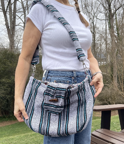 ***CLEARANCE***Upcycled Hobo Bag – Handmade Purse from Baja Pullover